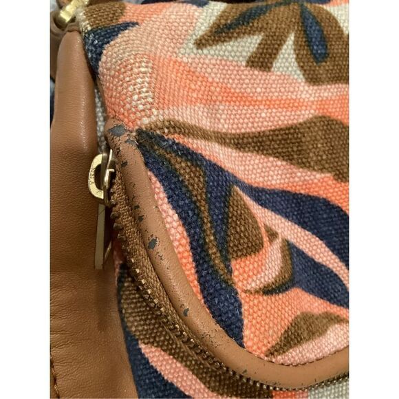 Fossil Preston Flap Canvas Crossbody Bag Floral Pockets Galore GUC - Picture 14 of 14